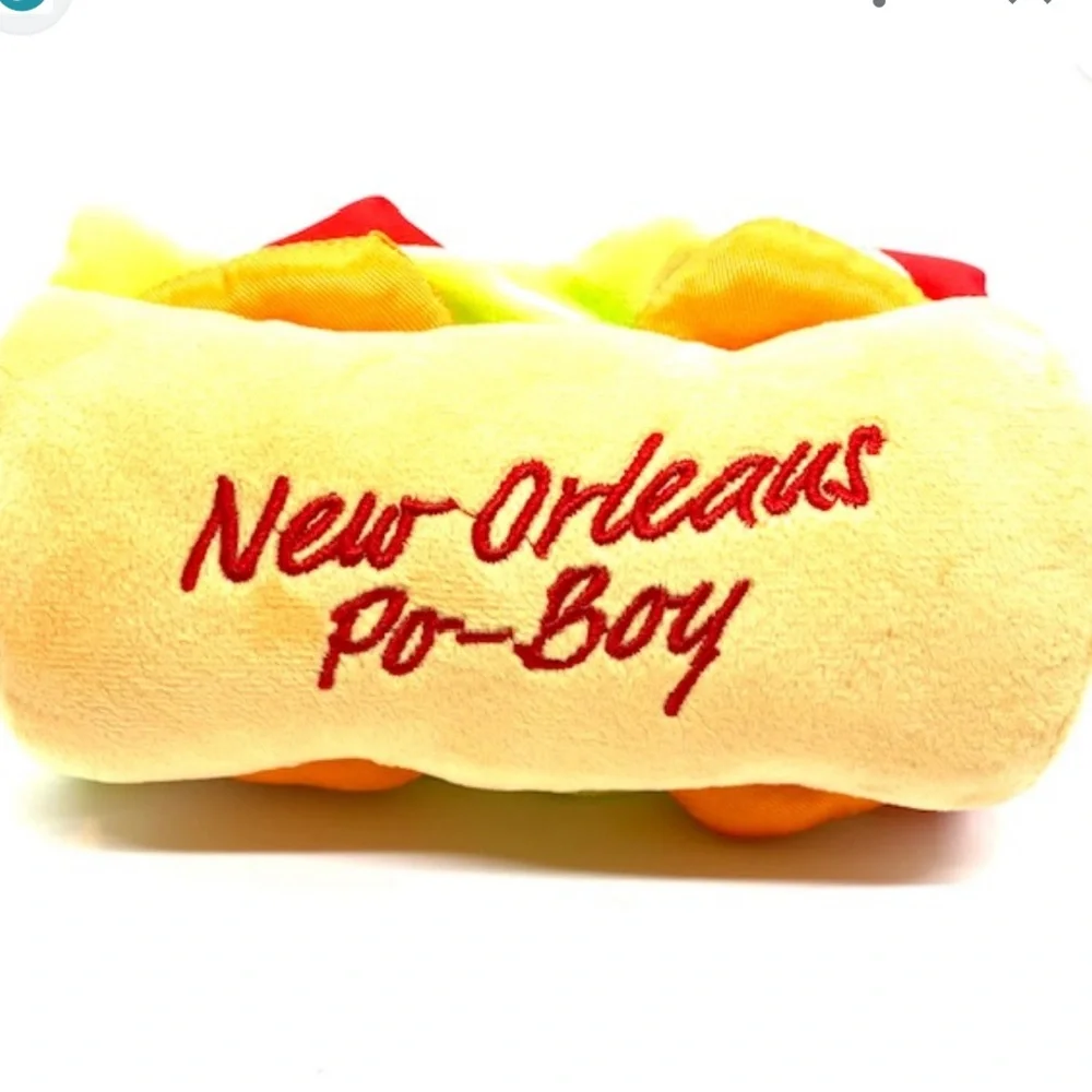 New-Orleans Po-Boy Squeaky Plush Dog Toy